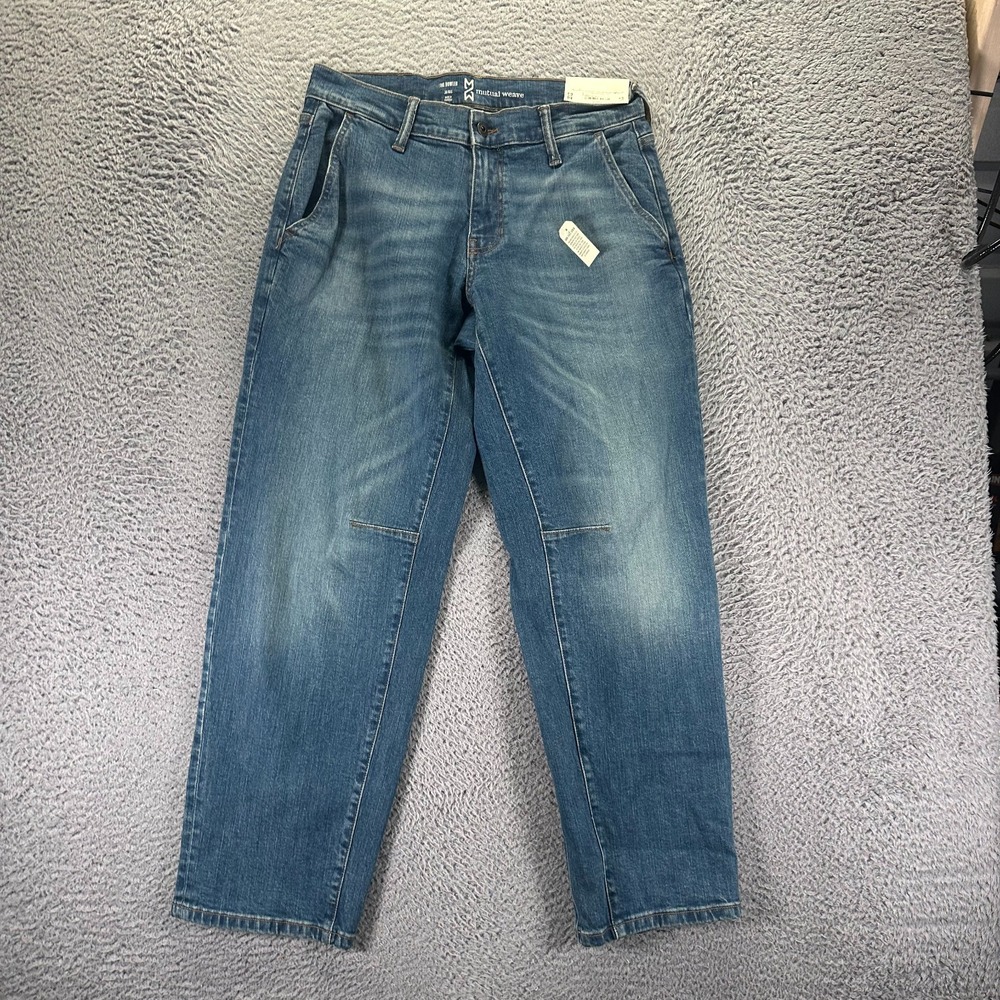 Mutual Weave Jeans  Mens 30x30 Blue The Bowleg Baggy Cotton Stretch Tapered